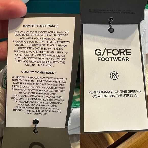 G/FORE G.112 P.U Leather Golf Shoes Snow/Toast Turf Rated Men’s Size 10 - Picture 12 of 15